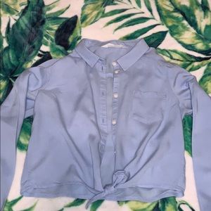 Blue button down